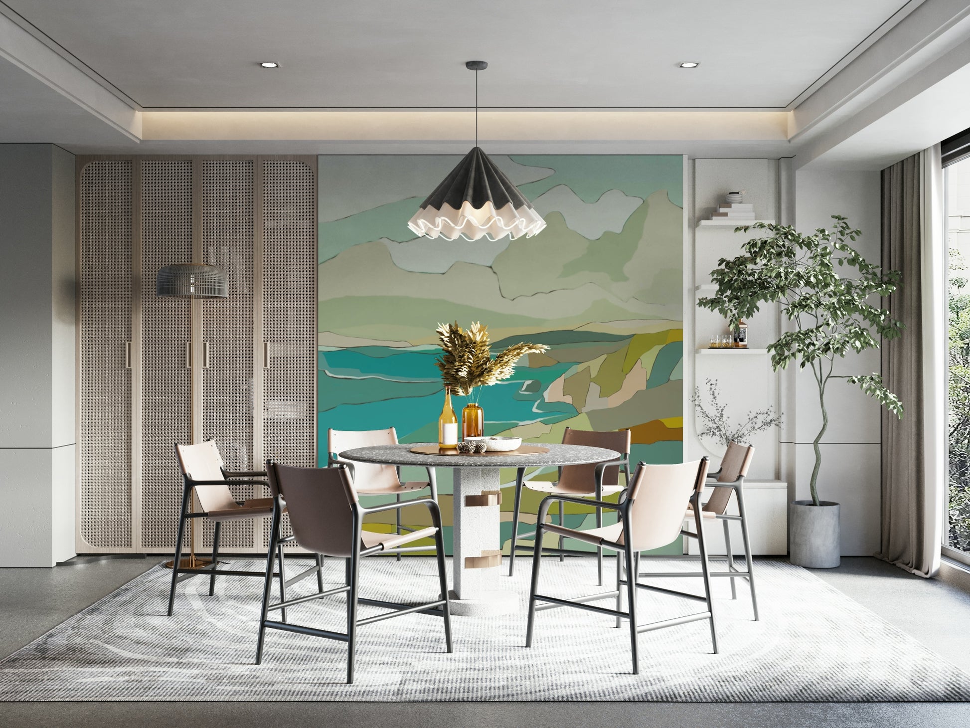 Easy install coastal mural

