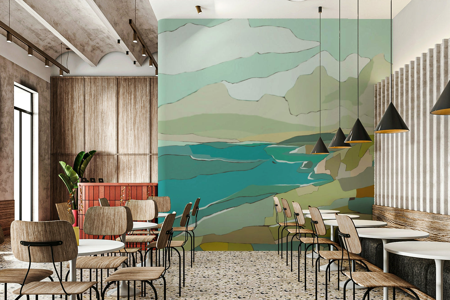 Serene coastal wallpaper

