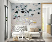 Contemporary floral wallpaper

