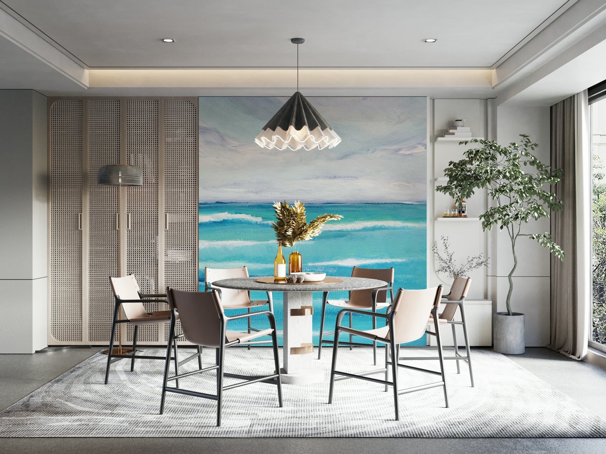 Coastal Seascape wall mural

