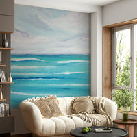 Refreshing sea wallpaper design

