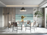 Soft ocean waves mural

