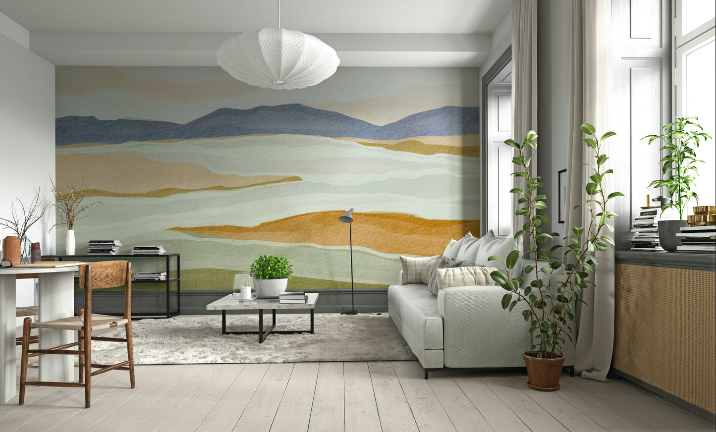 Durable natural wallpaper

