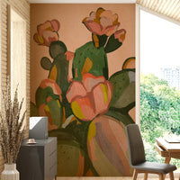 Soft color abstract mural

