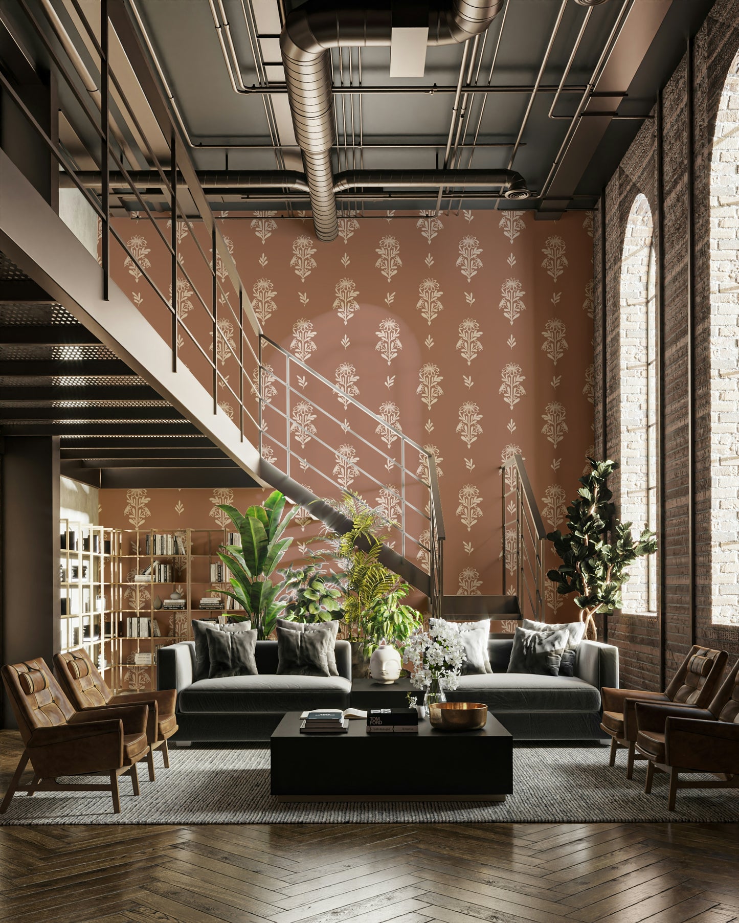 Calming floral wallpaper

