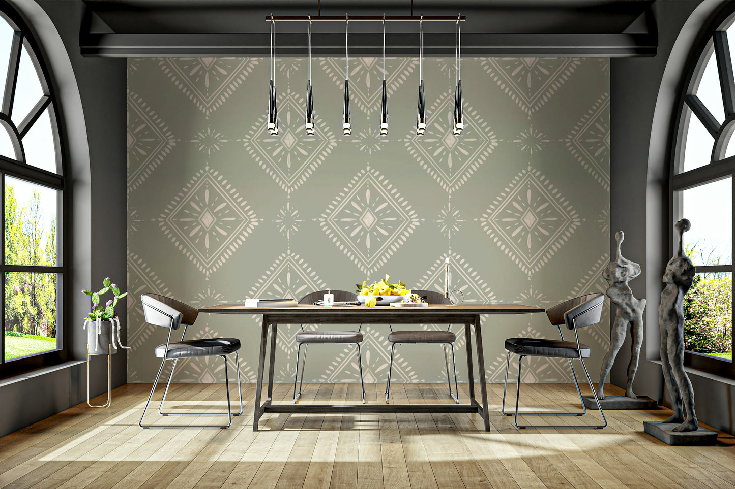 Easy install geometric wallpaper

