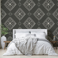 Bedroom chic diamond mural

