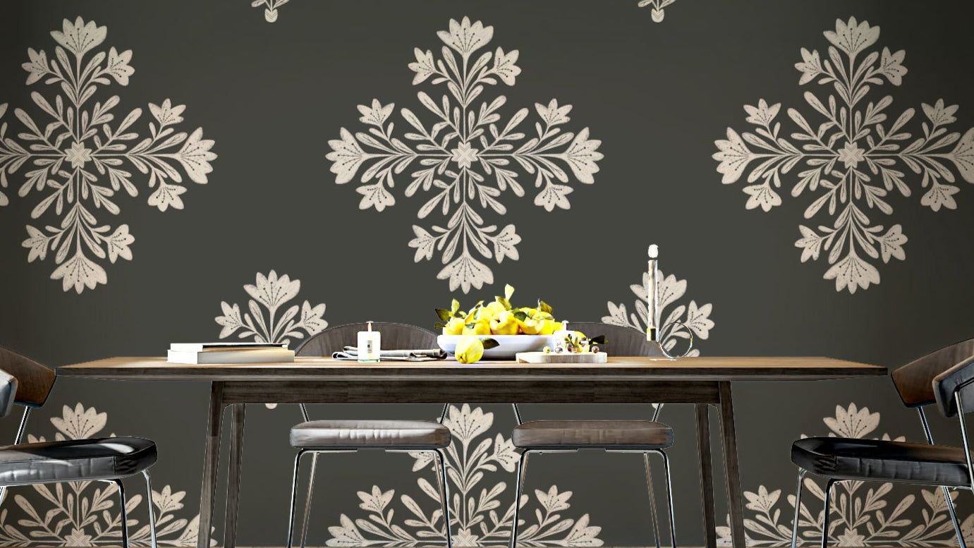 Bold botanical wallpaper for walls

