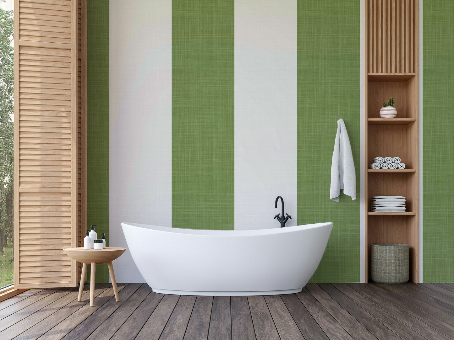 Mediterranean Coastal Stripes wallpaper

