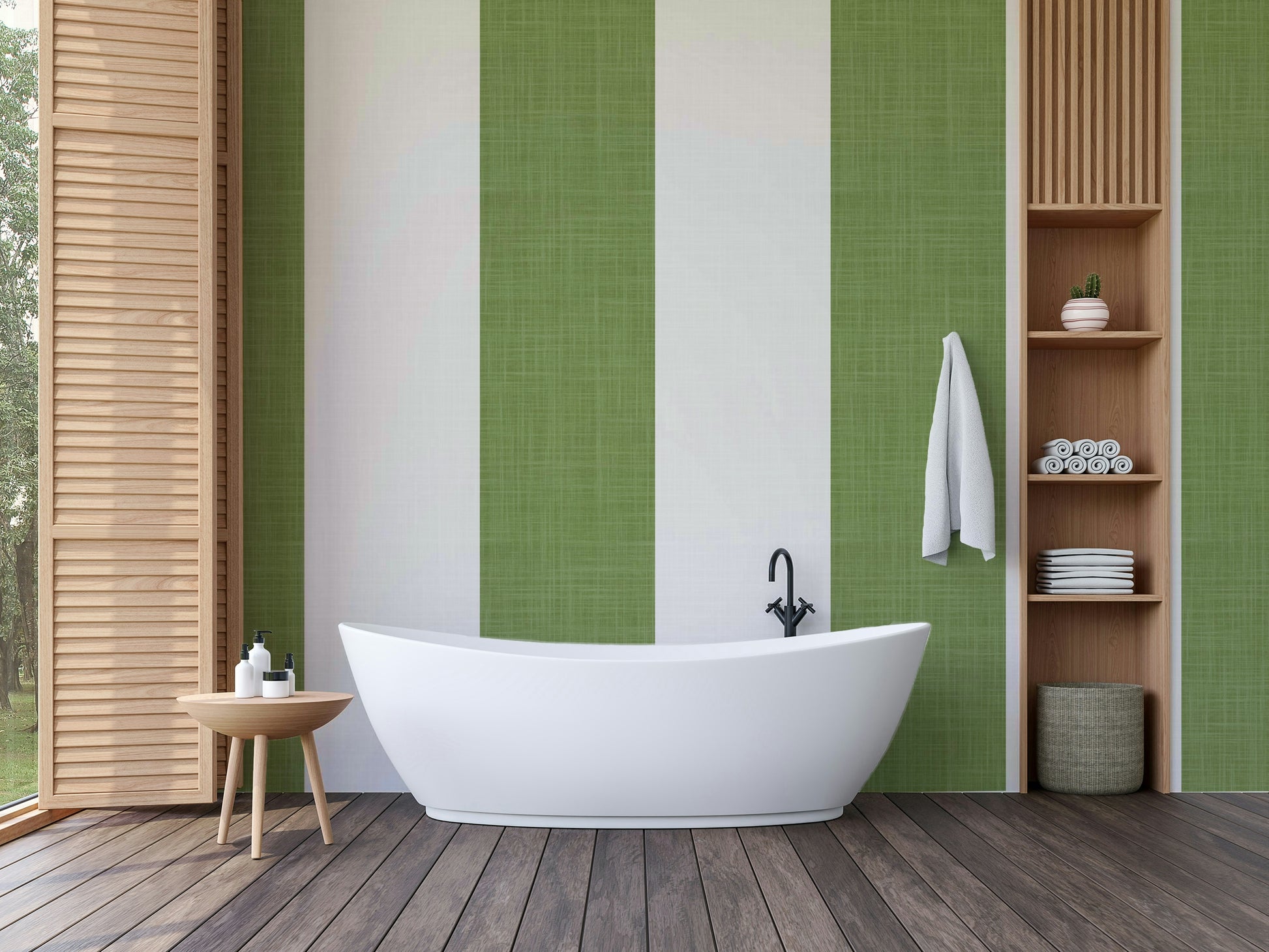 Mediterranean Coastal Stripes wallpaper

