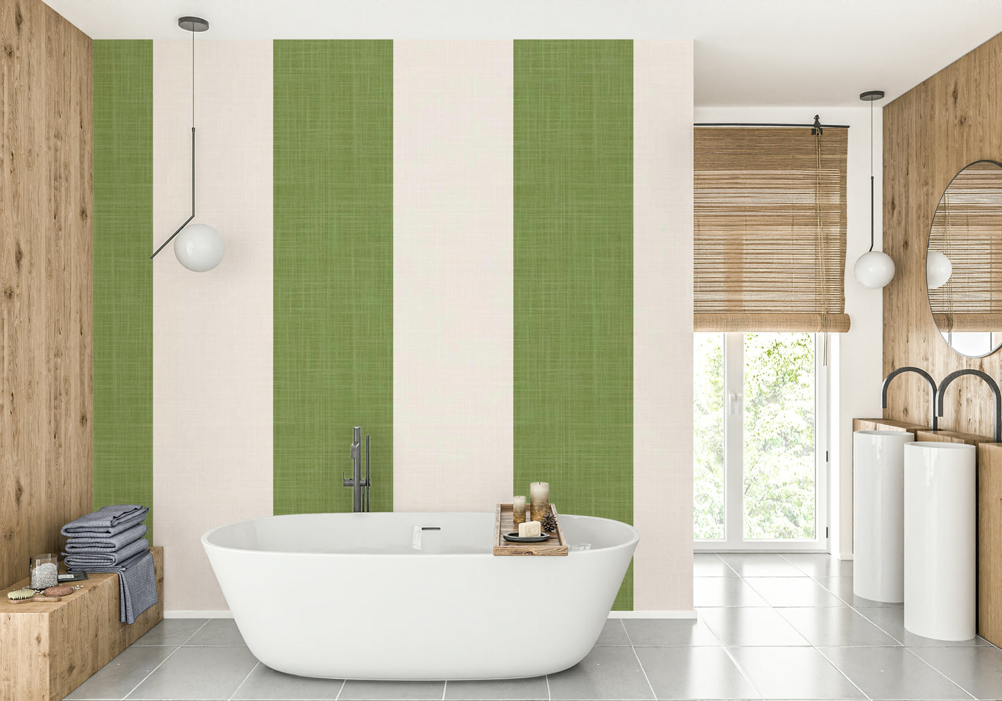 Classic stripe wallpaper design

