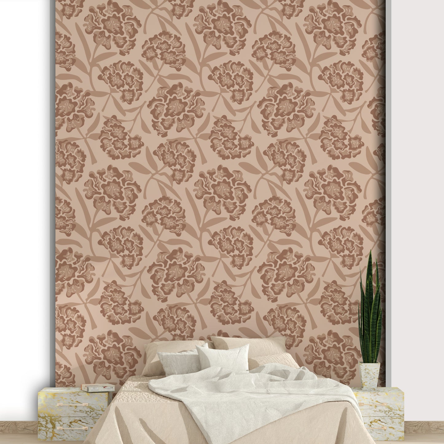 Easy install floral wallpaper

