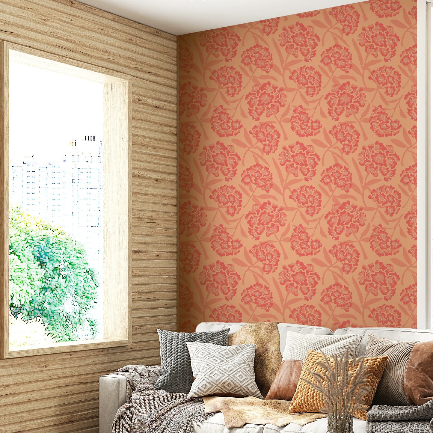 Vintage floral wallpaper design

