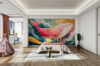 Living room ocean wallpaper

