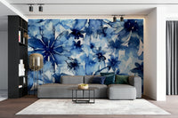 Calm blue wall mural

