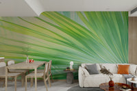 Calming tropical leaf mural

