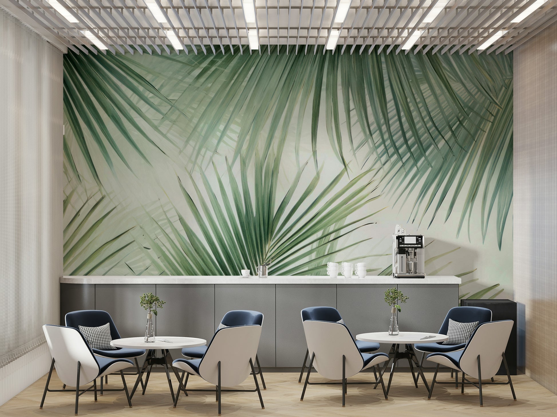 Fresh green wallpaper mural

