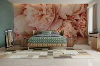Durable pink peony mural

