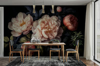 Peonies garden mural wallpaper

