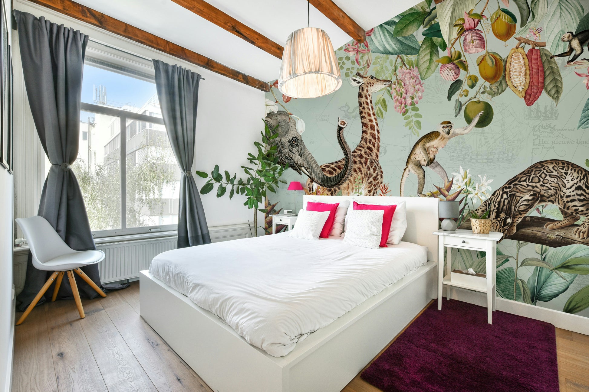 Whispers of the Wild tropical vintage wall mural with lush plants

