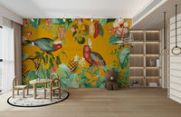 Wallpaper for walls with a tropical and vintage-inspired design

