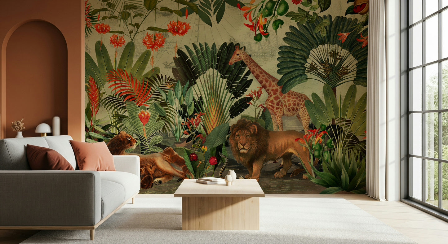 Vintage Explorer's Dream Wall Mural