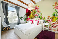 Elegant botanical wallpaper for bedrooms

