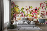 Elegant botanical wallpaper for interiors

