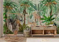 Artistic wallpaper with exotic motifs

