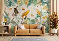 Exotic plants and animals mural


