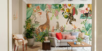 Nature-inspired wallpaper for living rooms

