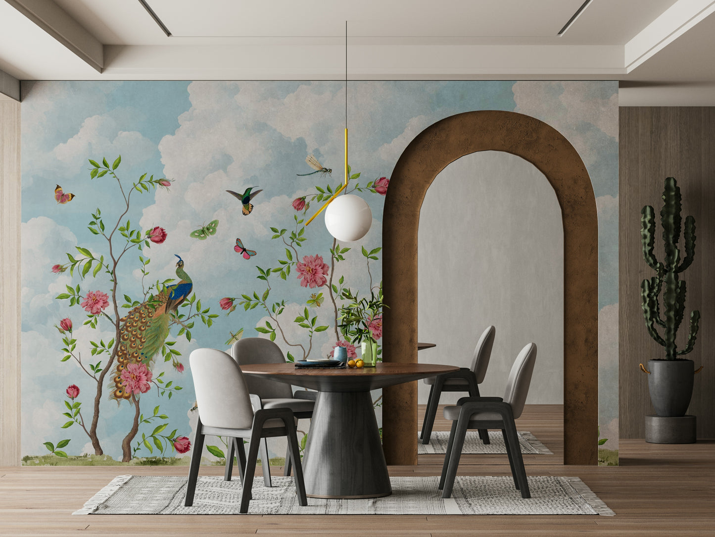Tranquil wallpaper for living rooms

