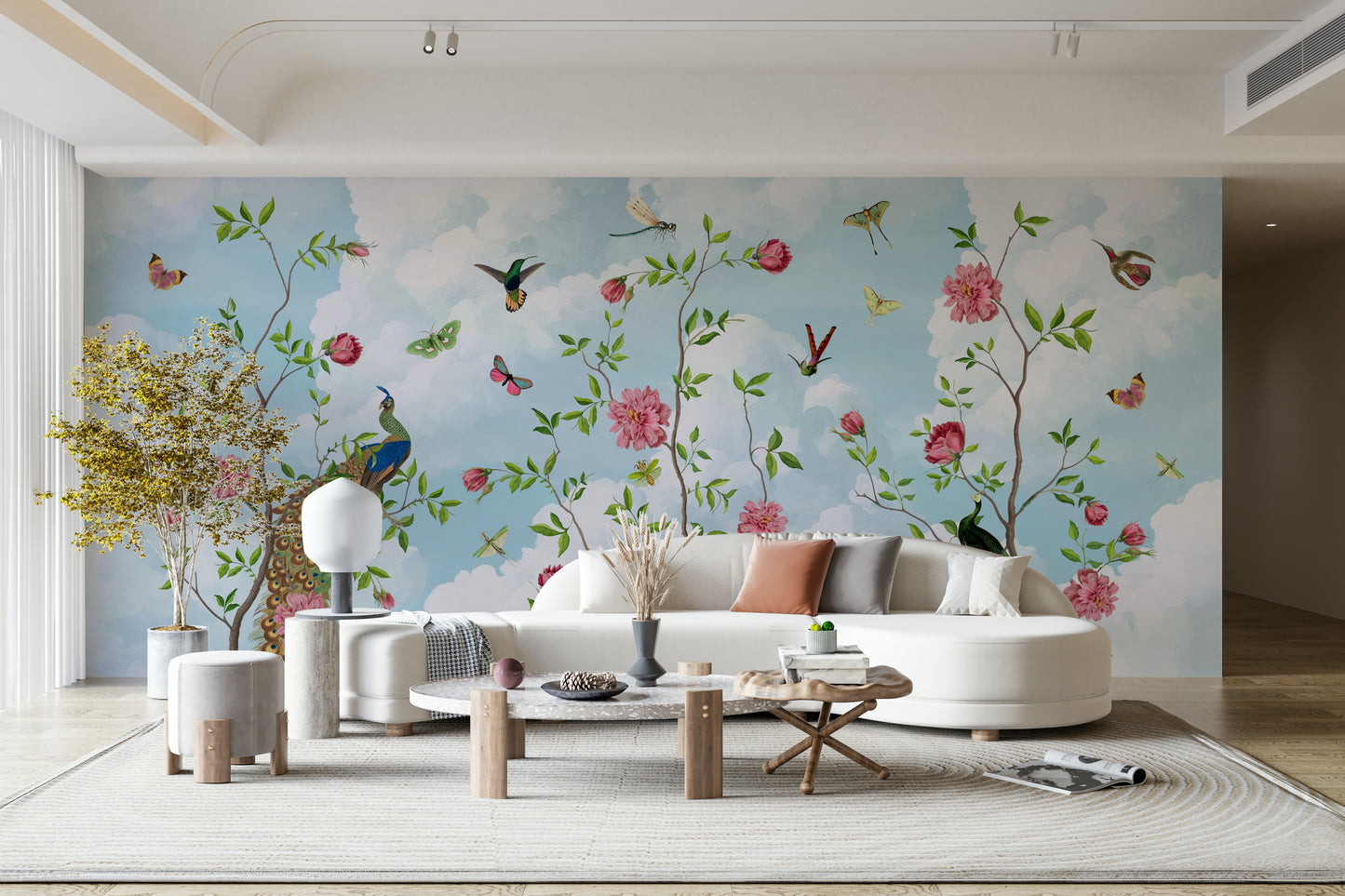 Nature-inspired wallpaper for bedrooms

