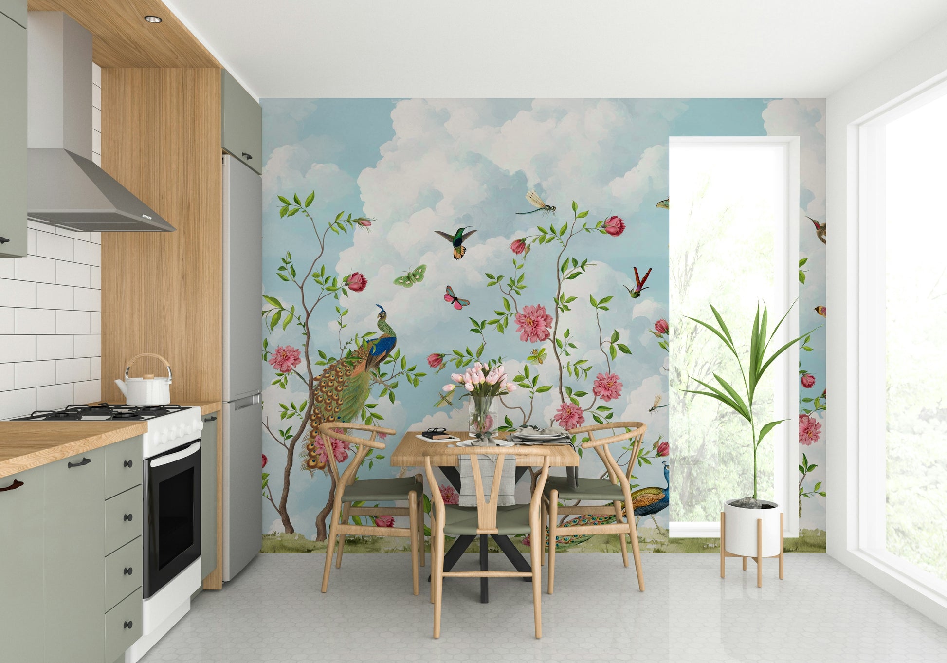 Enchanted Garden Escape mural wallpaper


