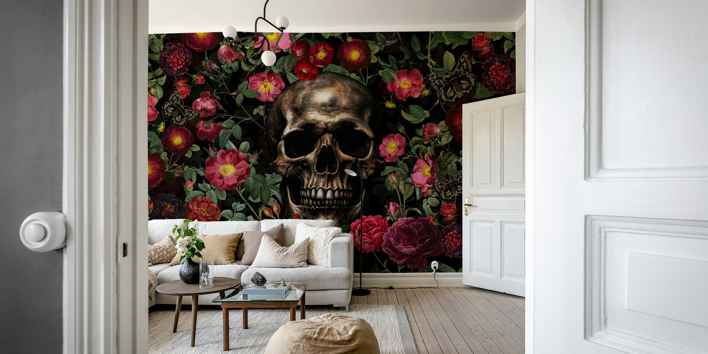 Rose wallpaper for sophisticated interiors

