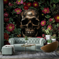 Detailed rose wallpaper for living rooms


