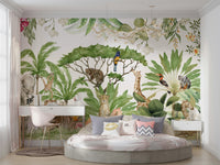 Lush greenery wall mural design

