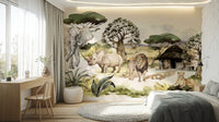 Lion and giraffe wallpaper for walls

