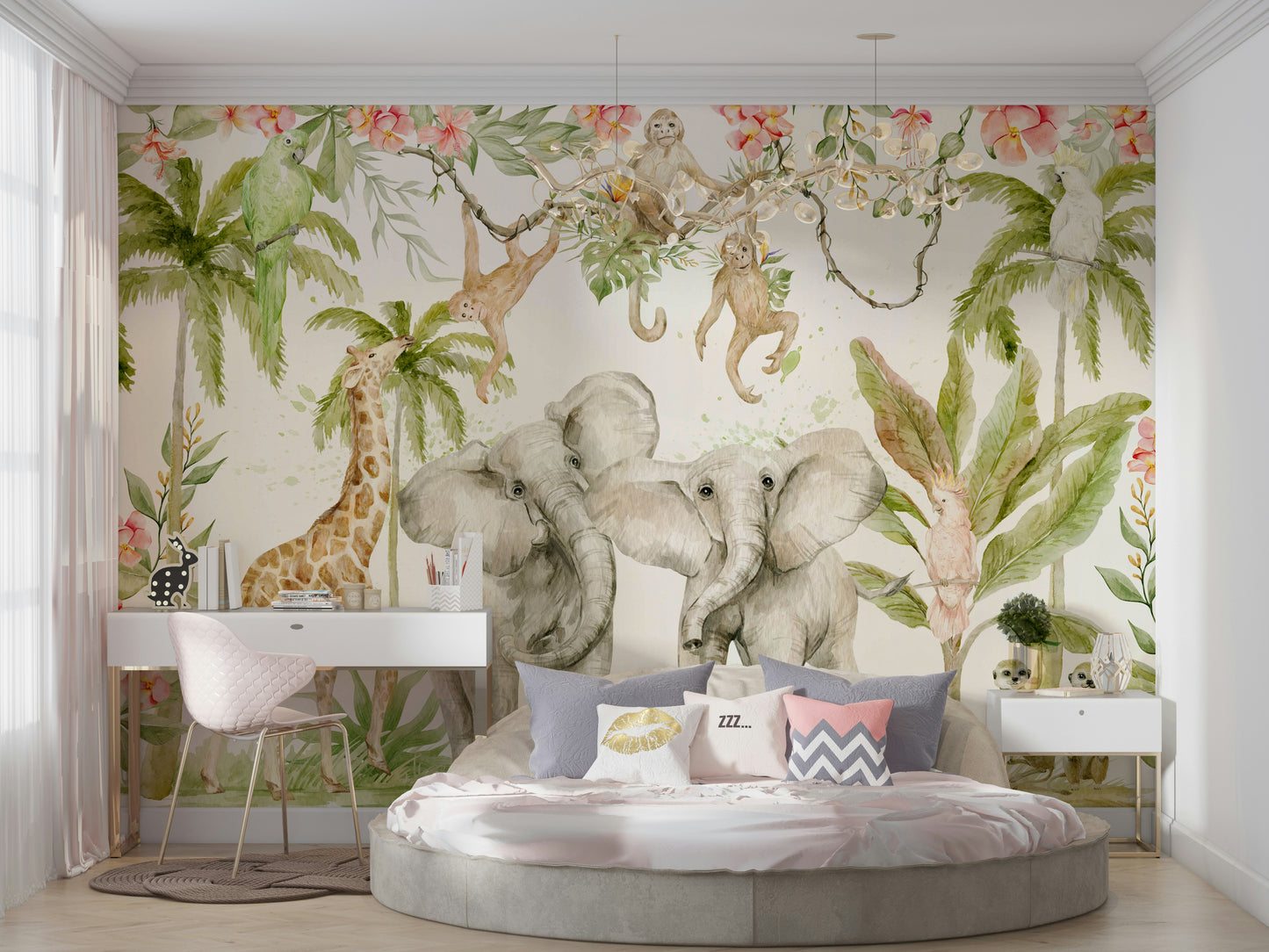 Bright tropical wallpaper for walls

