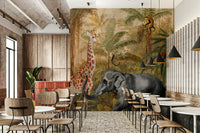 Nursery soft floral wall mural

