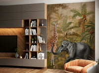 Light and airy flower mural

