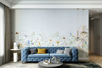 Hand-painted flower wallpaper

