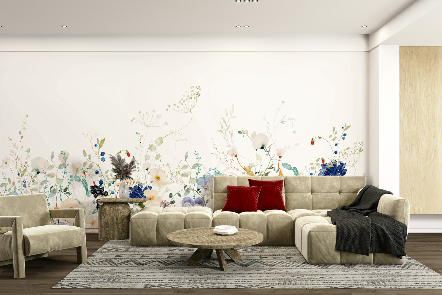 Botanical meadow wallpaper

