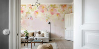 Blush flower mural for walls


