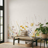 Watercolor Wildflower Meadow 2 wall mural

