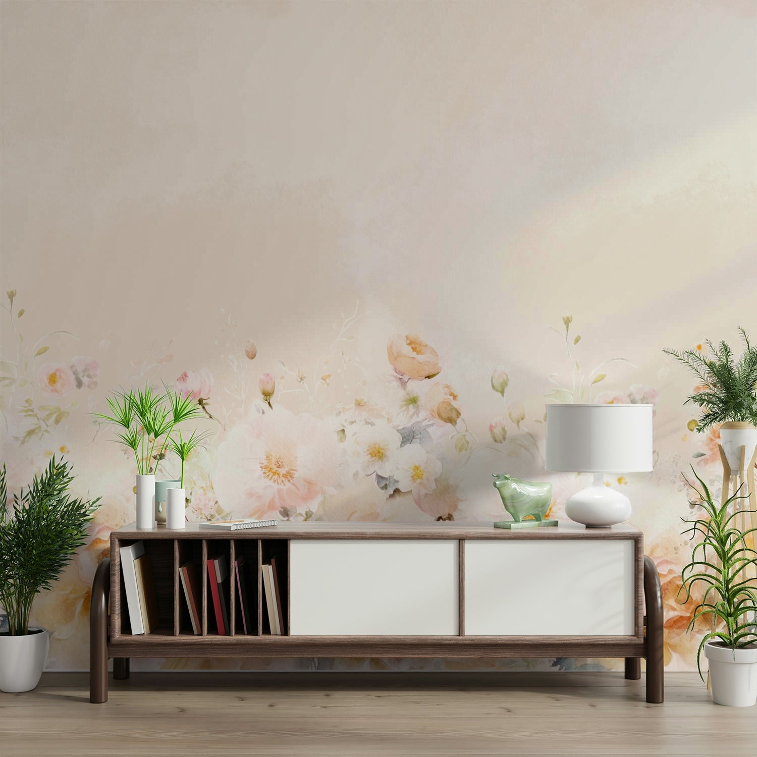 Dreamy floral wallpaper for walls

