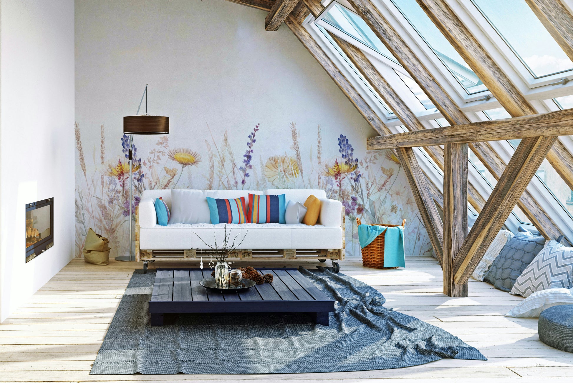 Whispers of the Wildflower Meadow wall mural

