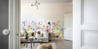 Hand-painted wildflower wallpaper

