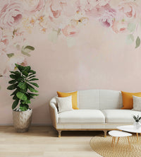 Romantic floral wall border

