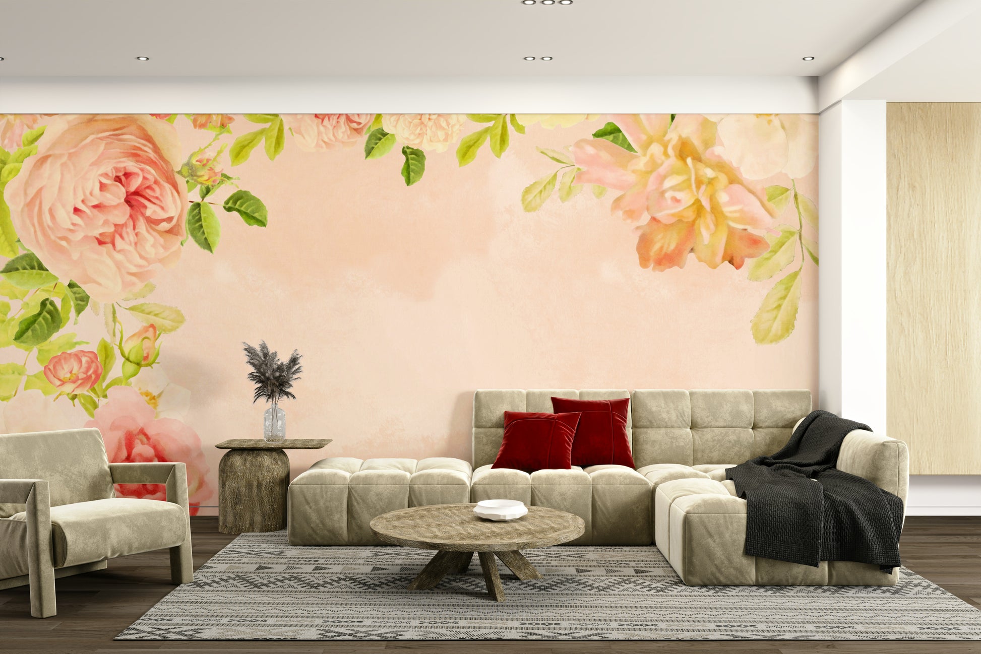 Easy install rose mural

